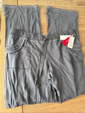 Josie Dark Gray Lounge Pants with Drawstring Size M NWT